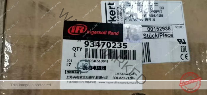 93470235 Ingersoll Rand Solenoid Oil Cut Valve Assembly