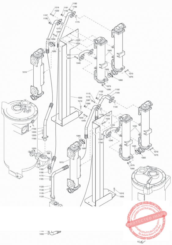 Atlas Copco Compressors Models GA315, GA355, GA400, GA450, GA500 (Air &Water Cooling) -Full Scope Spare Parts Catalog