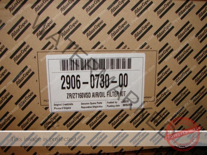 Atlas Copco ZR ZT 160VSD Air Oil Filter Kit 2906-0730-00