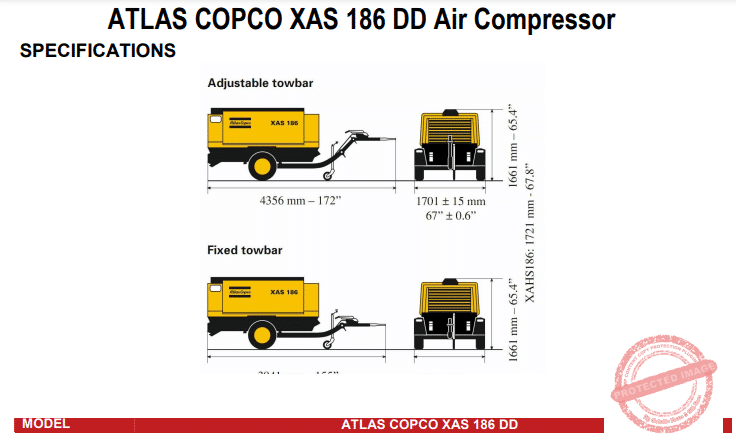 Atlas Copco Portable Compressors XA(S)186 Dd XATS156 Dd Spare Parts Catalog China Supplier